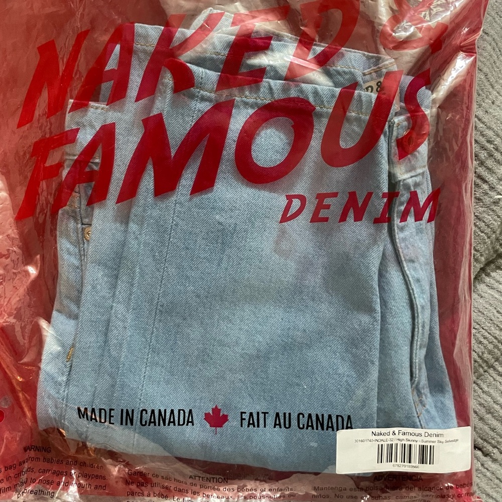 New in packaging Naked & Famous Summer Sky Selvedge